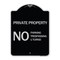 Signmission Private Property No Parking No Trespassing U Turns! Heavy-Gauge Alum Sign, 24" x 18", BS-1824-24621 A-DES-BS-1824-24621 - alternate 1